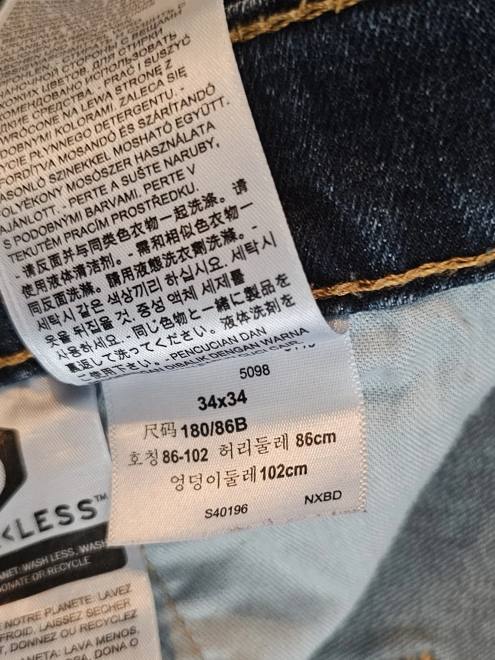 Levi's 511 Men's Dark Blue Slim Fit Jeans Sz 34 x 34